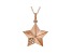 White Cubic Zirconia 18K Rose Gold Over Sterling Silver Star Pendant With Chain 0.08ctw