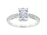 White Cubic Zirconia Rhodium Over Sterling Silver Ring 3.01ctw