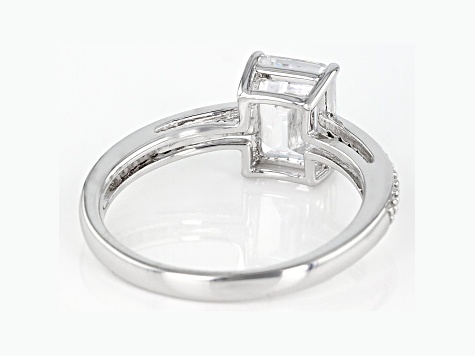 White Cubic Zirconia Rhodium Over Sterling Silver Ring 3.01ctw