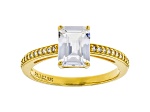 White Cubic Zirconia 18K Yellow Gold Over Sterling Silver Ring 3.01ctw