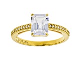 White Cubic Zirconia 18K Yellow Gold Over Sterling Silver Ring 3.01ctw