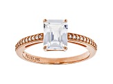 White Cubic Zirconia 18K Rose Gold Over Sterling Silver Ring 3.01ctw