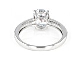 White Cubic Zirconia Rhodium Over Sterling Silver Engagement Ring 3.07ctw