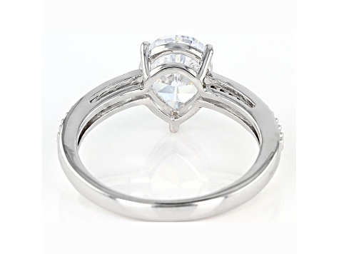 White Cubic Zirconia Rhodium Over Sterling Silver Engagement Ring 2.62ctw