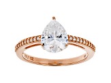 White Cubic Zirconia 18K Rose Gold Over Sterling Silver Engagement Ring 2.62ctw