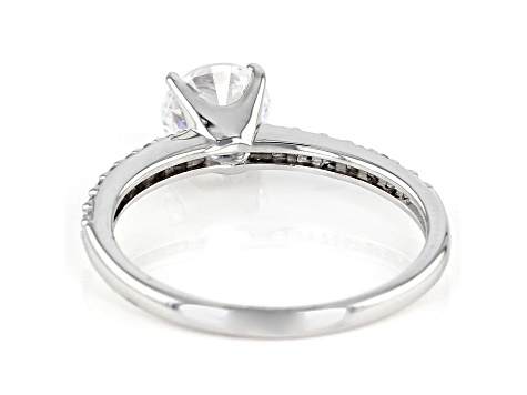 White Cubic Zirconia Rhodium Over Sterling Silver Engagement Ring 2.00ctw