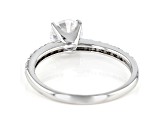 White Cubic Zirconia Rhodium Over Sterling Silver Engagement Ring 2.00ctw