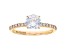 White Cubic Zirconia 18K Yellow Gold Over Sterling Silver Engagement Ring 2.00ctw