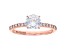 White Cubic Zirconia 18K Rose Gold Over Sterling Silver Engagement Ring 2.00ctw