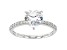 White Cubic Zirconia Rhodium Over Sterling Silver Engagement Ring 3.23ctw