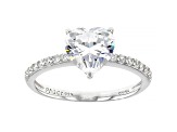White Cubic Zirconia Rhodium Over Sterling Silver Engagement Ring 3.23ctw