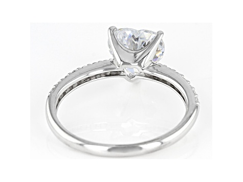 White Cubic Zirconia Rhodium Over Sterling Silver Engagement Ring 3.23ctw