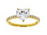 White Cubic Zirconia 18K Yellow Gold Over Sterling Silver Engagement Ring 3.23ctw