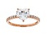 White Cubic Zirconia 18K Rose Gold Over Sterling Silver Engagement Ring 3.23ctw