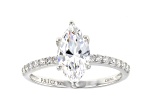 White Cubic Zirconia Rhodium Over Sterling Silver Engagement Ring 3.08ctw
