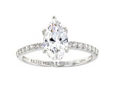 White Cubic Zirconia Rhodium Over Sterling Silver Engagement Ring 3.08ctw