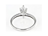 White Cubic Zirconia Rhodium Over Sterling Silver Engagement Ring 3.08ctw