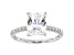 White Cubic Zirconia Rhodium Over Sterling Silver Engagement Ring 3.89ctw