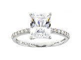 White Cubic Zirconia Rhodium Over Sterling Silver Engagement Ring 3.89ctw