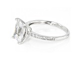 White Cubic Zirconia Rhodium Over Sterling Silver Engagement Ring 3.89ctw