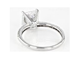 White Cubic Zirconia Rhodium Over Sterling Silver Engagement Ring 3.89ctw