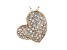 White Cubic Zirconia 18k Rose Gold Over Sterling Silver Heart Pendant With Chain 1.03ctw