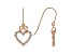 White Cubic Zirconia 18K Rose Gold Over Sterling Silver Heart Earrings 0.97ctw