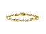 White Cubic Zirconia 18K Yellow Gold Over Sterling Silver Heart Tennis Bracelet 12.09ctw