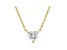 White Cubic Zirconia 18K Yellow Gold Over Sterling Silver Heart Necklace 2.85ctw