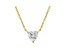 White Cubic Zirconia 18K Yellow Gold Over Sterling Silver Heart Necklace 2.85ctw