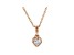White Cubic Zirconia 18K  Gold Over Sterling Silver Heart Pendant With Chain 0.37ctw