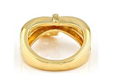 White Cubic Zirconia 18K Yellow Gold Over Sterling Silver Heart Ring 0.40ctw