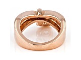 White Cubic Zirconia 18K Rose Gold Over Sterling Silver Heart Ring 0.40ctw