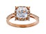White Cubic Zirconia 18K Rose Gold Over Sterling Silver Ring 2.98ctw