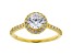 White Cubic Zirconia 18K Yellow Gold Over Sterling Silver Ring 2.27ctw