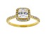 White Cubic Zirconia 18K Yellow Gold Over Sterling Silver Ring 2.36ctw