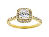 White Cubic Zirconia 18K Yellow Gold Over Sterling Silver Ring 2.36ctw