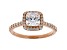 White Cubic Zirconia 18K Rose Gold Over Sterling Silver Ring 2.36ctw