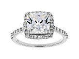 White Cubic Zirconia Rhodium Over Sterling Silver Ring 4.64ctw