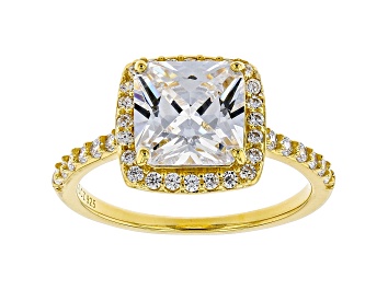 Picture of White Cubic Zirconia 18K Yellow Gold Over Sterling Silver Ring 4.64ctw