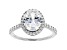 White Cubic Zirconia Rhodium Over Sterling Silver Ring 4.54ctw