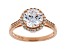 White Cubic Zirconia 18K Rose Gold Over Sterling Silver Ring 3.45ctw