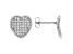 White Cubic Zirconia Rhodium Over Sterling Silver Heart Earrings 1.14ctw