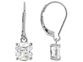 White Cubic Zirconia Rhodium Over Sterling Silver Earrings 2.91ctw