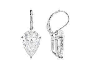 White Cubic Zirconia Rhodium Over Sterling Silver Earrings 12.96ctw