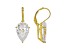 White Cubic Zirconia 18K Yellow Gold Over Sterling Silver Earrings 12.96ctw