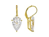 White Cubic Zirconia 18K Yellow Gold Over Sterling Silver Earrings 12.96ctw