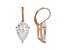White Cubic Zirconia 18K Rose Gold Over Sterling Silver Earrings 12.96ctw