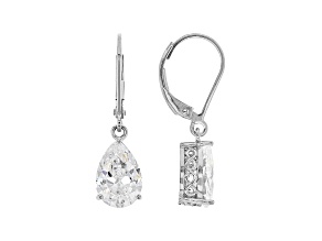 White Cubic Zirconia Rhodium Over Sterling Silver Earrings 5.94ctw