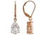 White Cubic Zirconia 18K Rose Gold Over Sterling Silver Earrings 5.94ctw